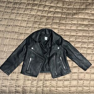 GAP Toddler Black Faux Leather Jacket